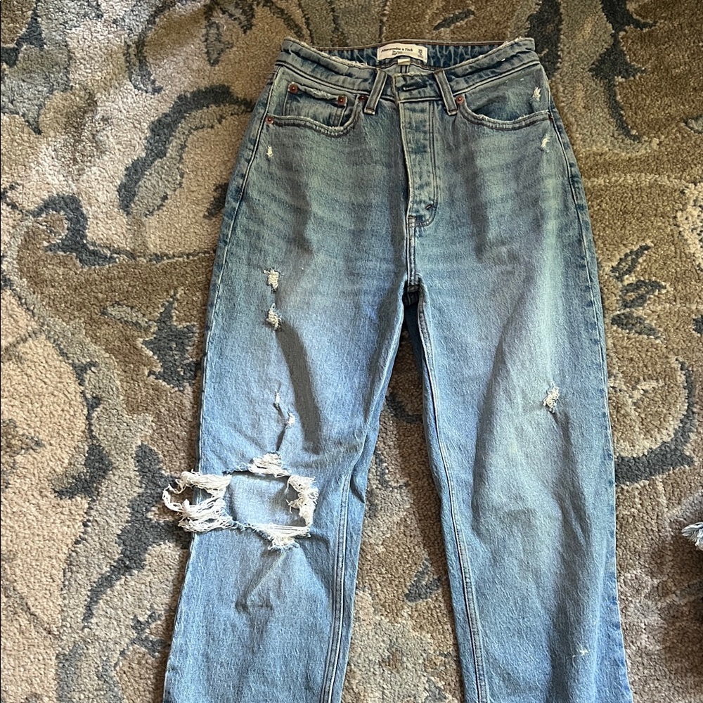 Abercrombie & Fitch High Rise Light Blue Jeans
